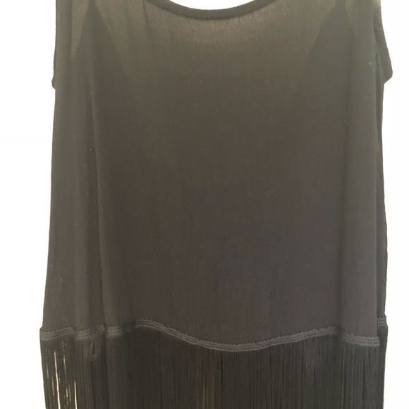 Black fringe top - Picture 2 of 3